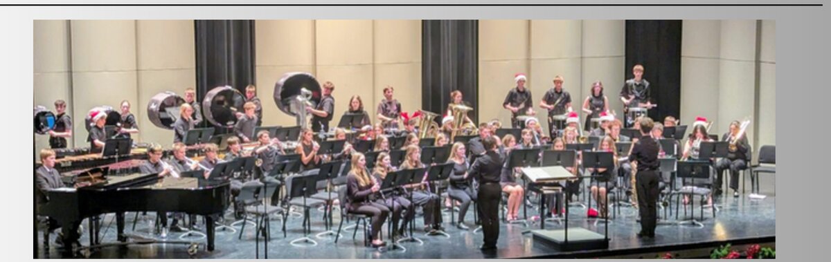 CHS concert and symphonic bands performing at the Winter Concert