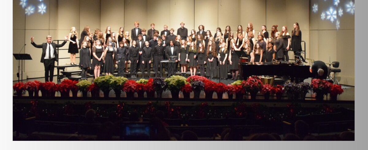 CHS Choir performing at the winter concert Comfort and Joy